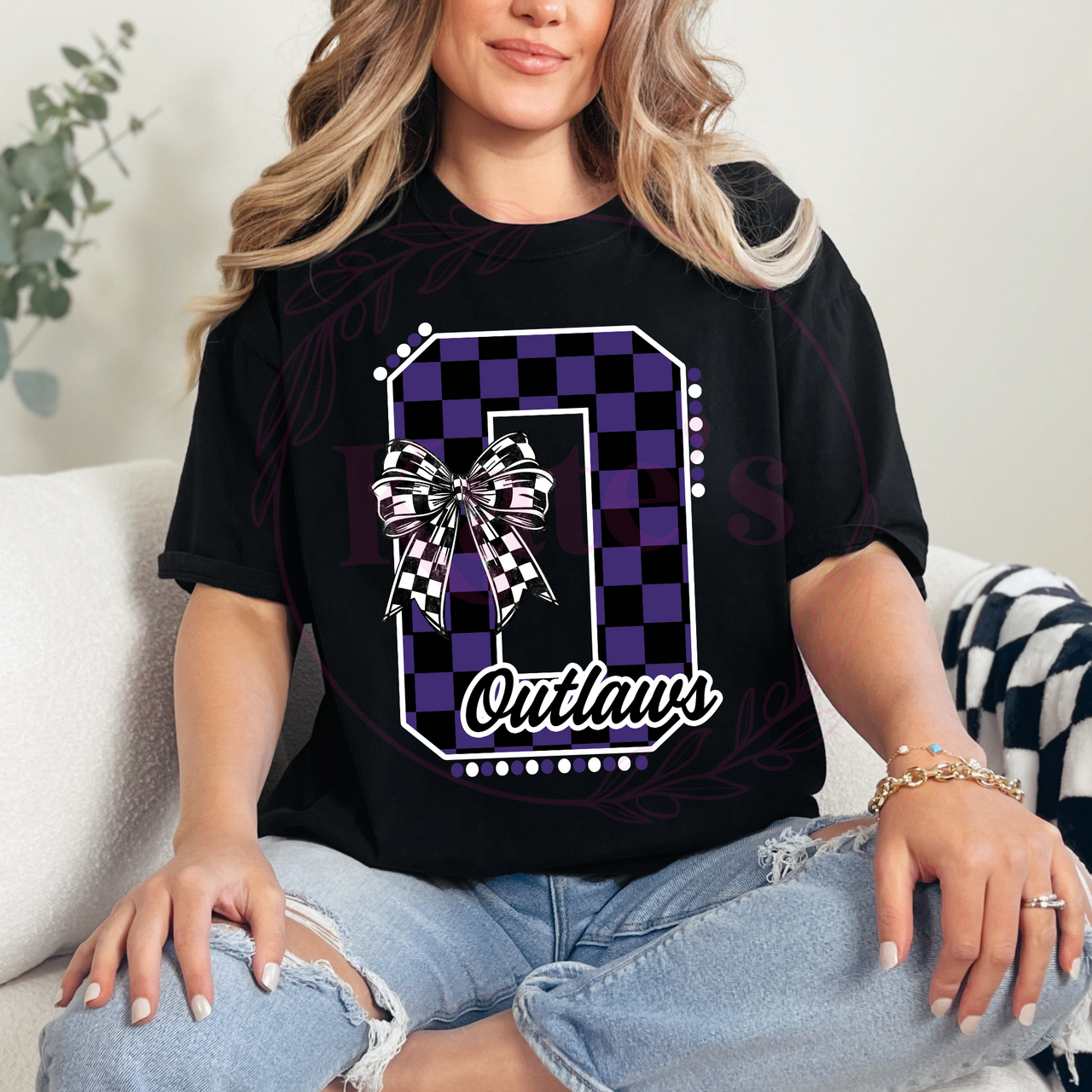 Outlaws Checkered Spirit Shirt