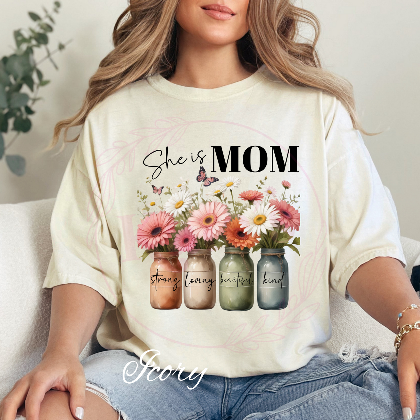 She Is Mom Comfort Colors T-Shirt