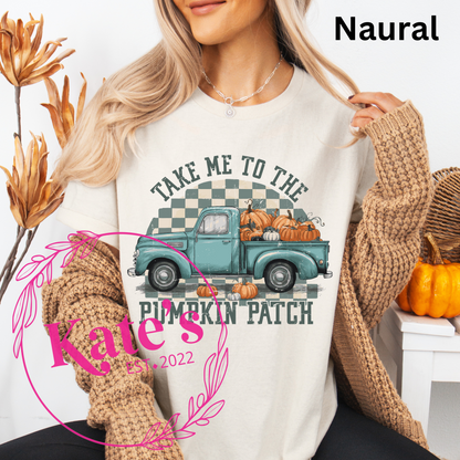 Take Me to The Pumpkin Patch Blue Truck Shirt