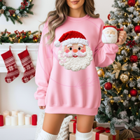 Faux Yarn Santa Christmas Shirt