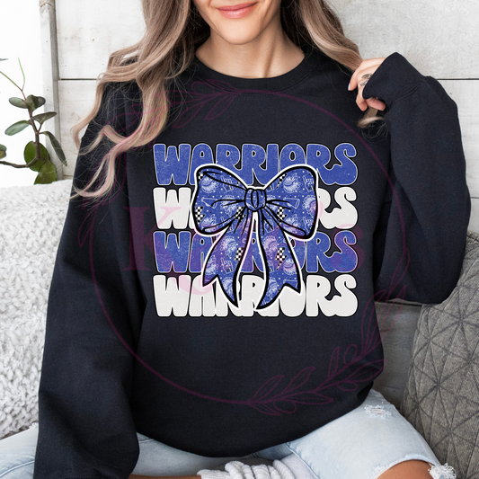 Warriors Stacked w/ Bow School Spirit Shirt