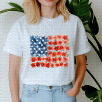 Floral Flag BELLA CANVAS WHOLESALE T-SHIRT PACKS