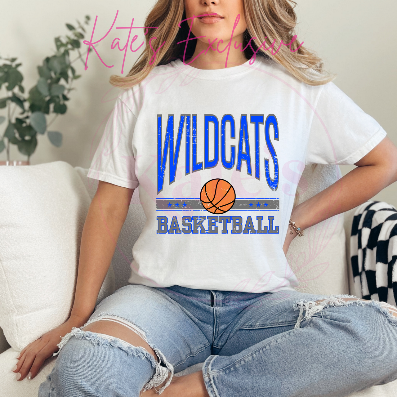 Checotah Wildcats Vintage Basketball Shirt