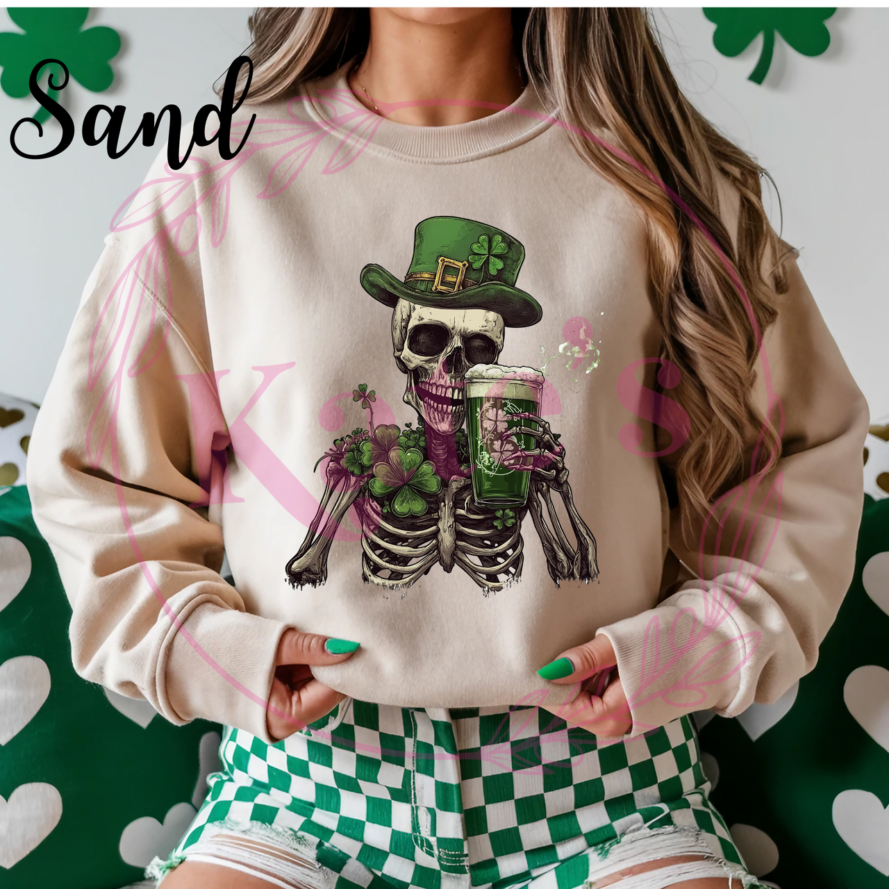 St. Patrick's Day Skeleton Sweatshirt