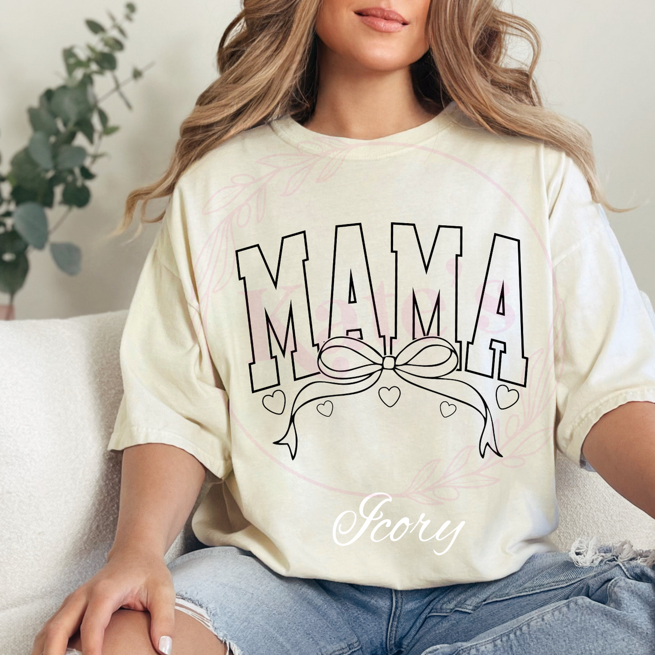 Mama Bow Comfort Colors T-Shirt