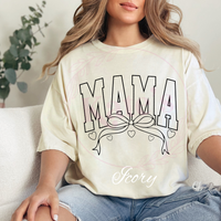 Mama Bow Comfort Colors T-Shirt