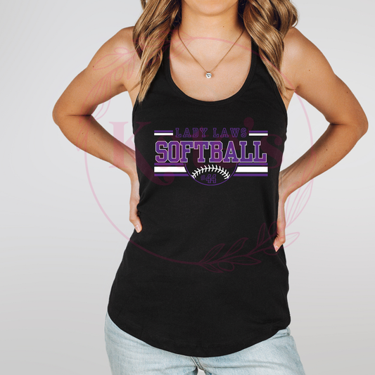Lady Laws Custom Number Tank Top