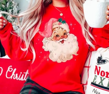 Vintage Pink Santa