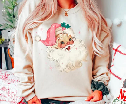 Vintage Pink Santa