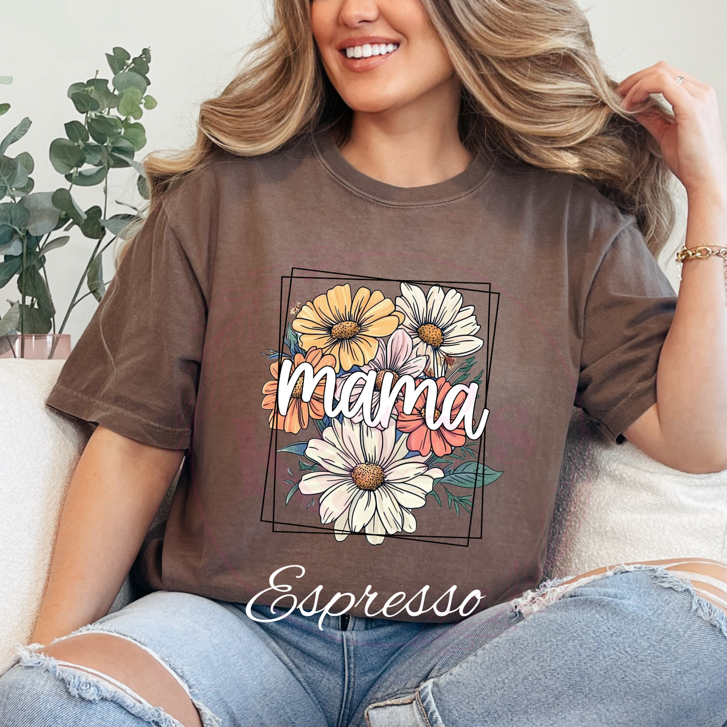 Floral Mama Comfort Colors T-Shirt