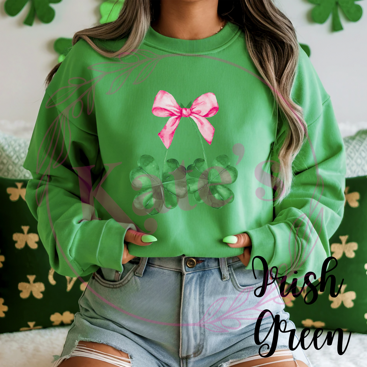 Coquette Shamrocks Sweatshirt
