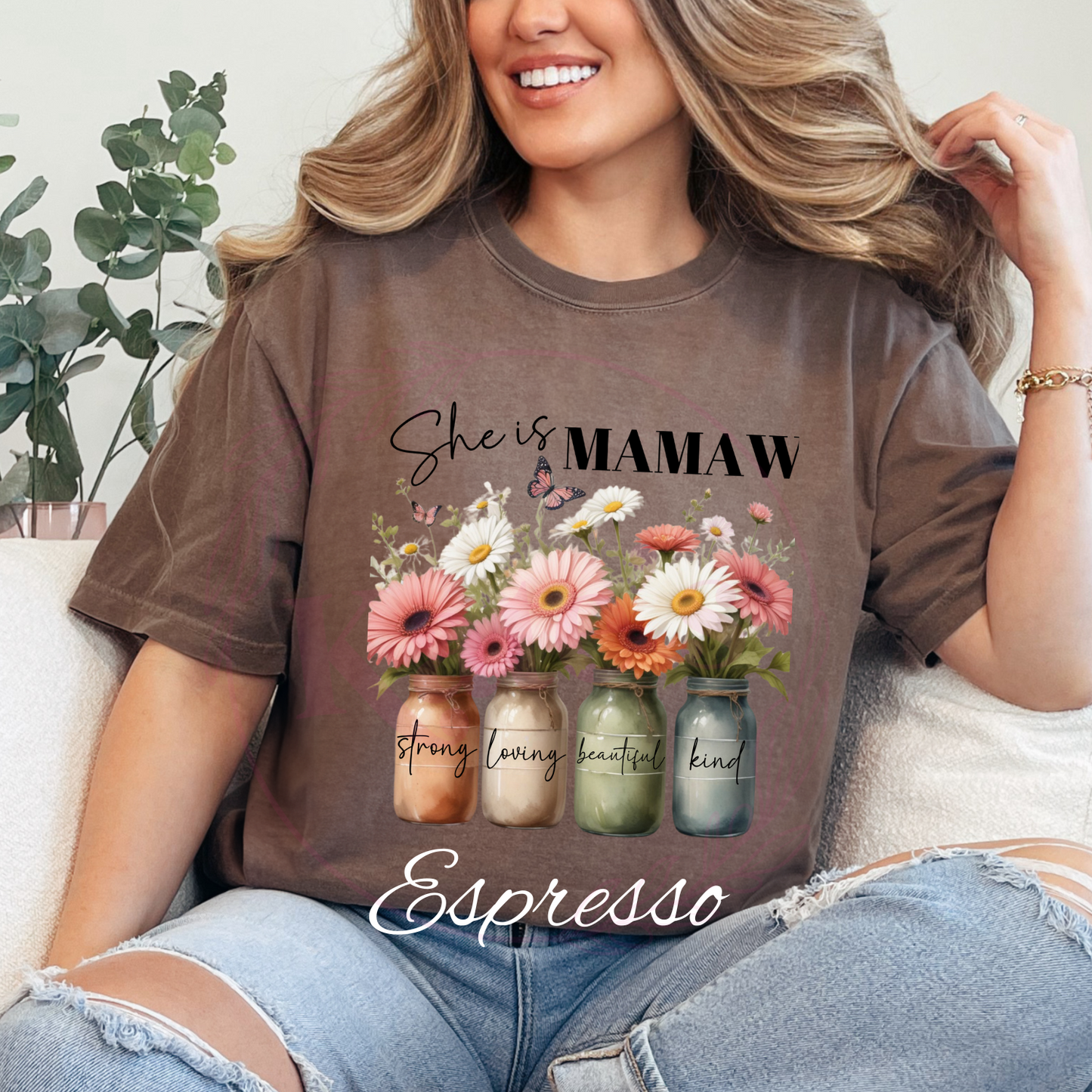 She Is Mamaw Comfort Colors T-Shirt