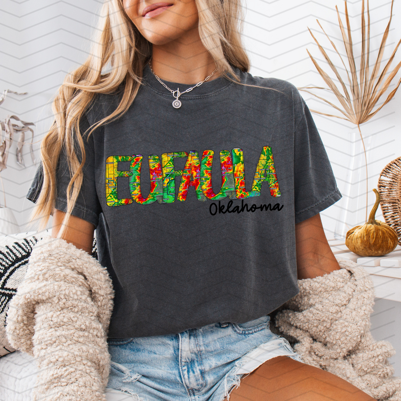 Eufaula Oklahoma Radar Map Comfort Colors T-Shirt