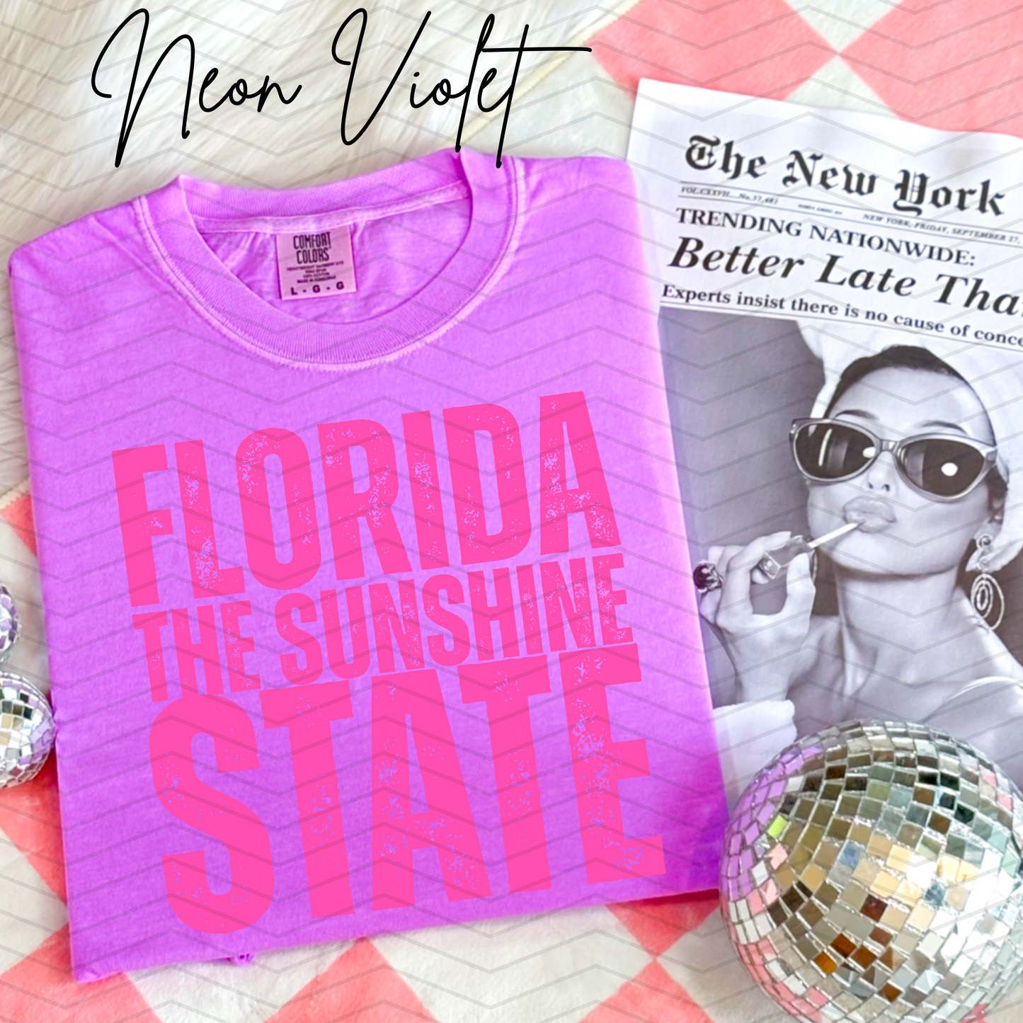 Florida The Sunshine State Comfort Colors Tee