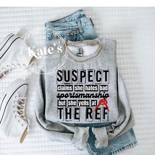 Suspect Claims She Hates Bad Sportsmanship Wrestling Shirt