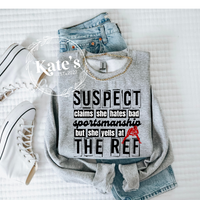 Suspect Claims She Hates Bad Sportsmanship Wrestling Shirt