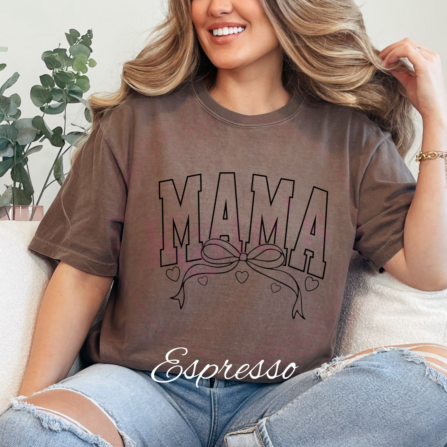 Mama Bow Comfort Colors T-Shirt