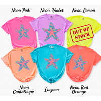 Neon Starfish Comfort Colors Tee