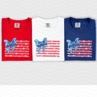 American Flag Bow Direct-To-Film Transfer