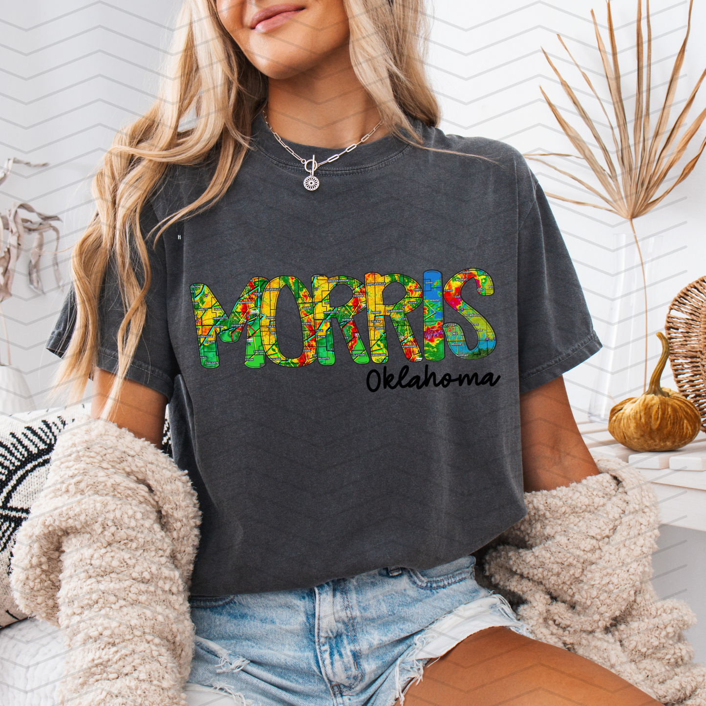 Morris Oklahoma Radar Map Comfort Colors T-Shirt