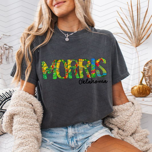 Morris Oklahoma Radar Map Comfort Colors T-Shirt