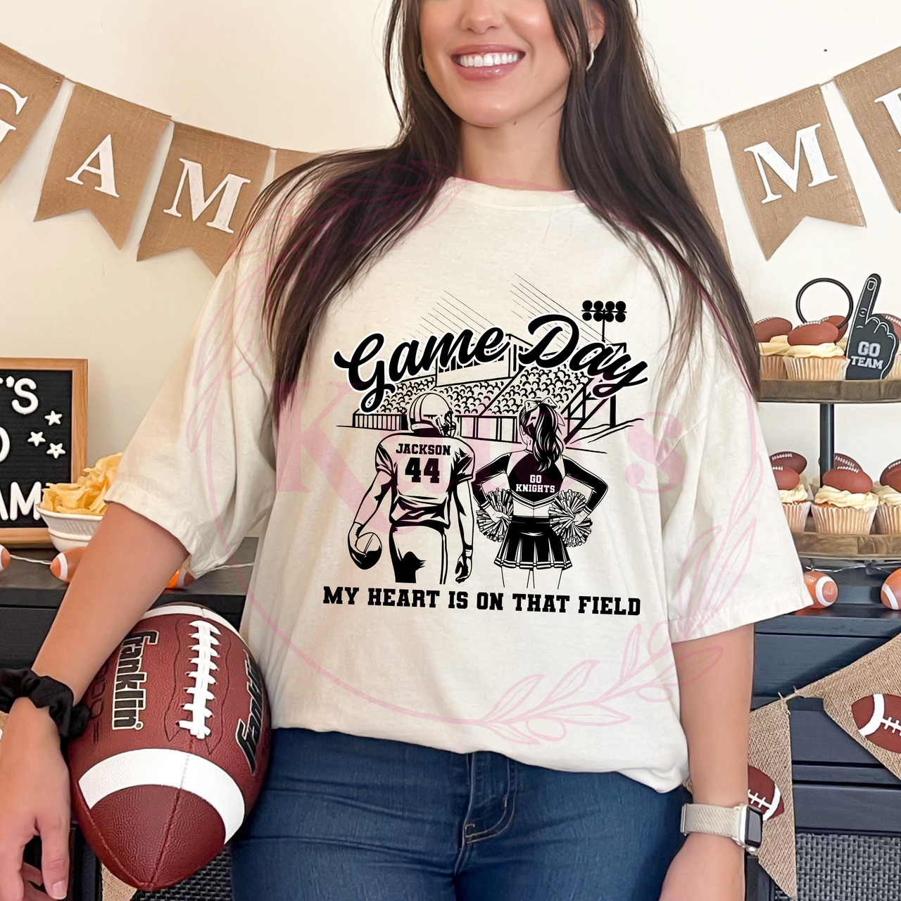 Custom My Heart Is On That Field Shirt