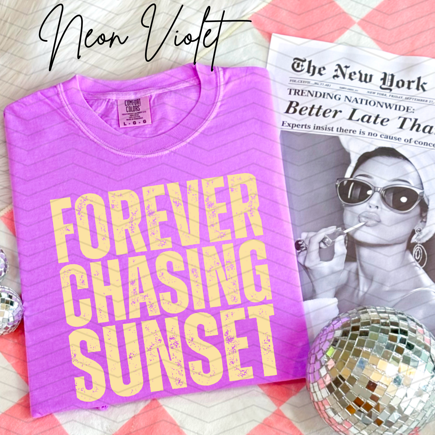 Forever Chasing Sunsets Comfort Colors Tee