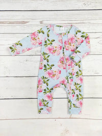 Baby Girl Flower Printed Zip Sleeper