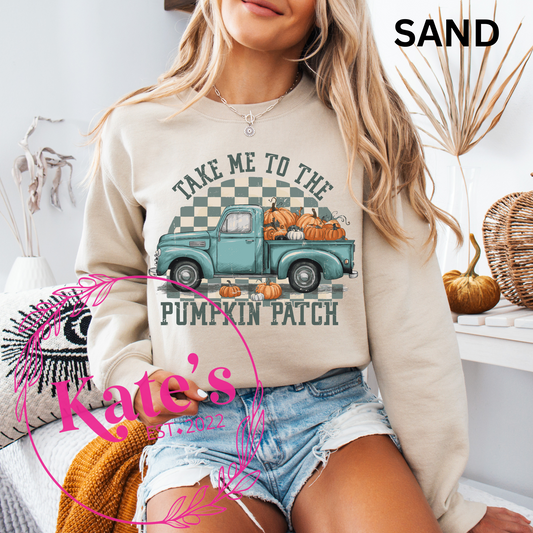 Take Me to The Pumpkin Patch Blue Truck Shirt