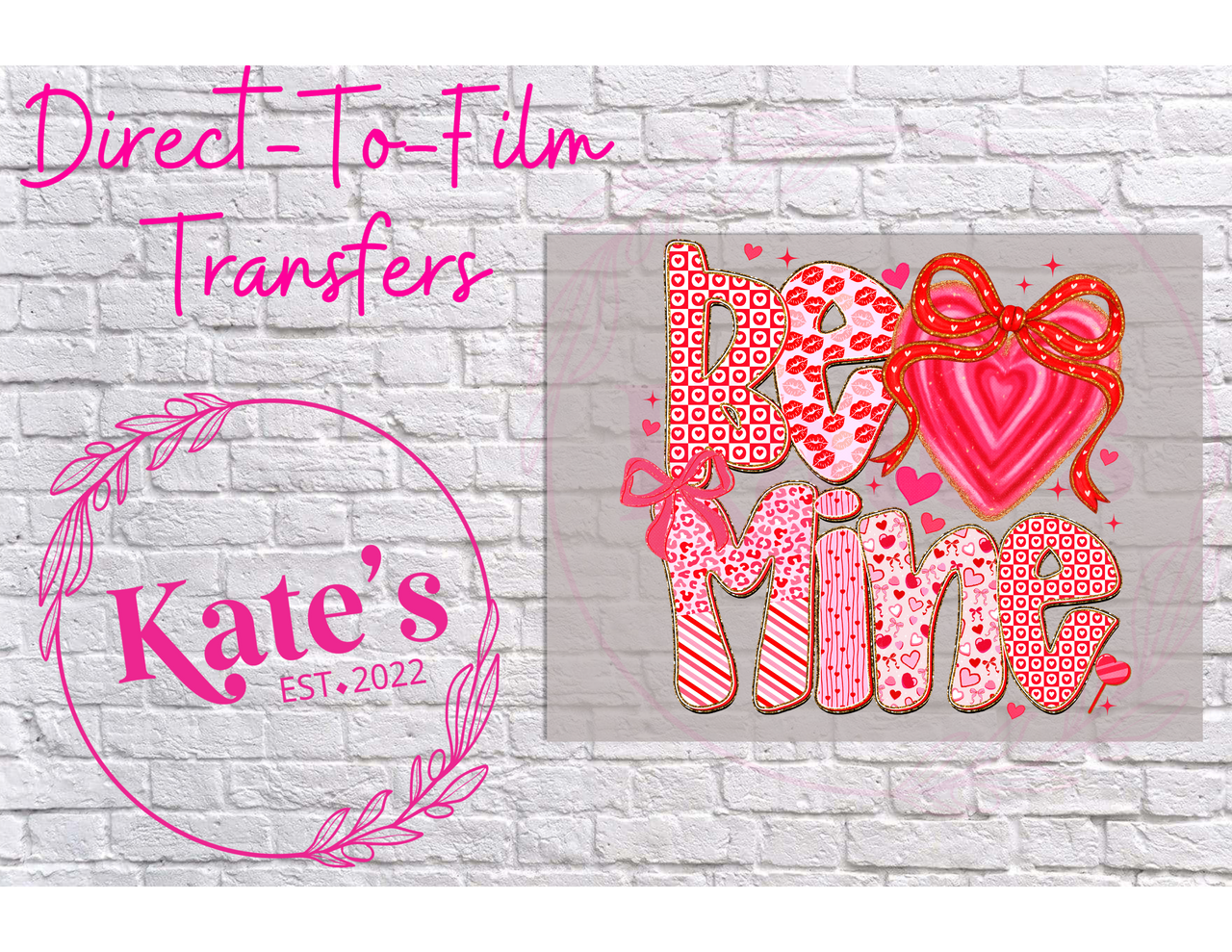 Be Mine - 9 Color Direct-To-Film Transfer