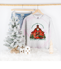 Red Barn Small Town Christmas Shirt