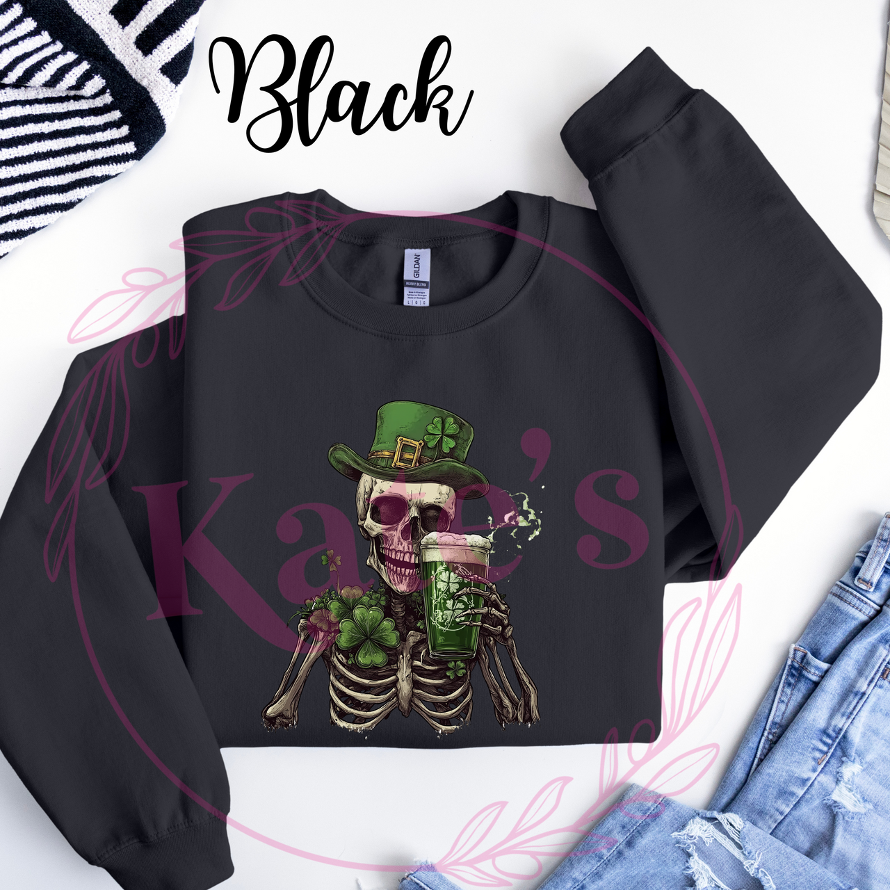 St. Patrick's Day Skeleton Sweatshirt