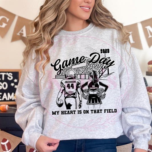 Custom My Heart Is On That Field Shirt