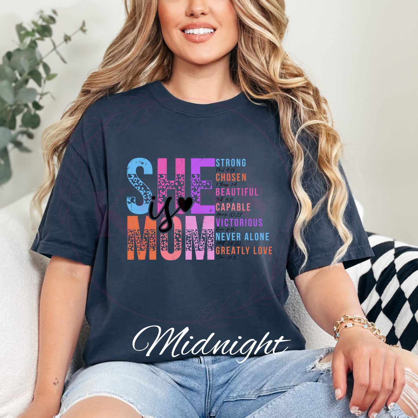 She Is Mom Comfort Colors T-Shirt