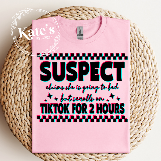 Suspect Claims She's Going To Bed Shirt