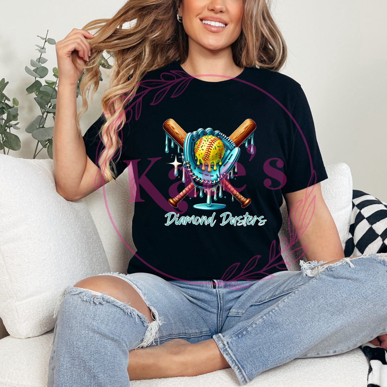 Diamond Dusters Softball Bat and Glove Shirts
