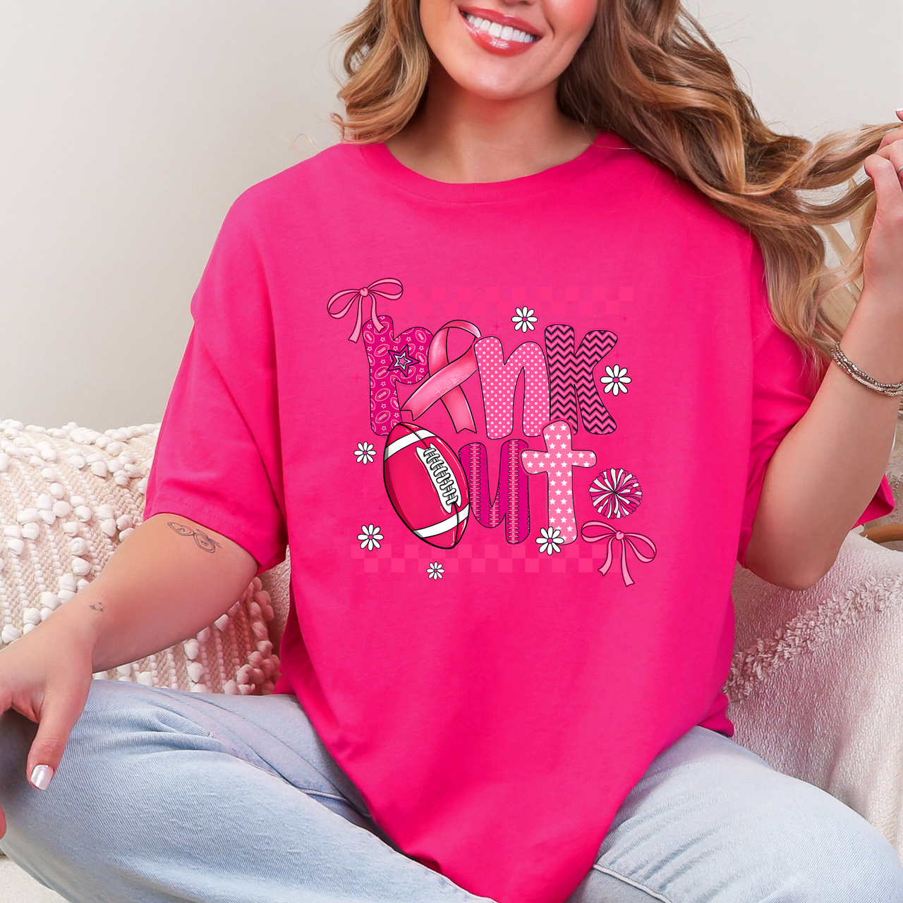 Checkered Pink Out Shirt