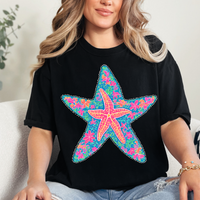 Neon Starfish Comfort Colors Tee