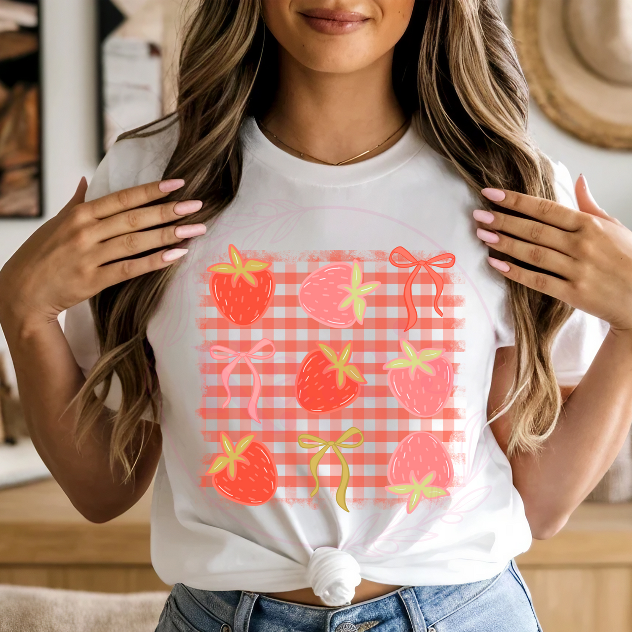 Strawberries and Bows T-Shirt