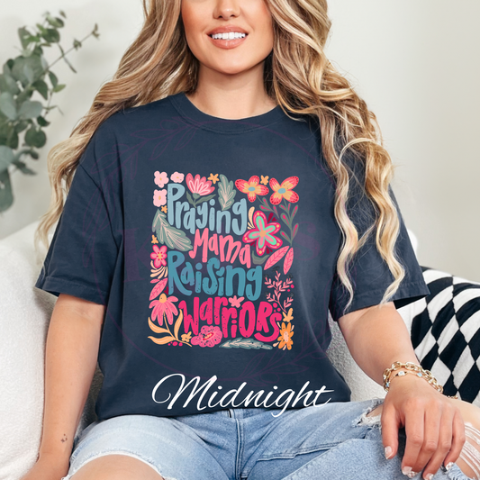 Praying Mama Raising Warriors Comfort Colors T-Shirt
