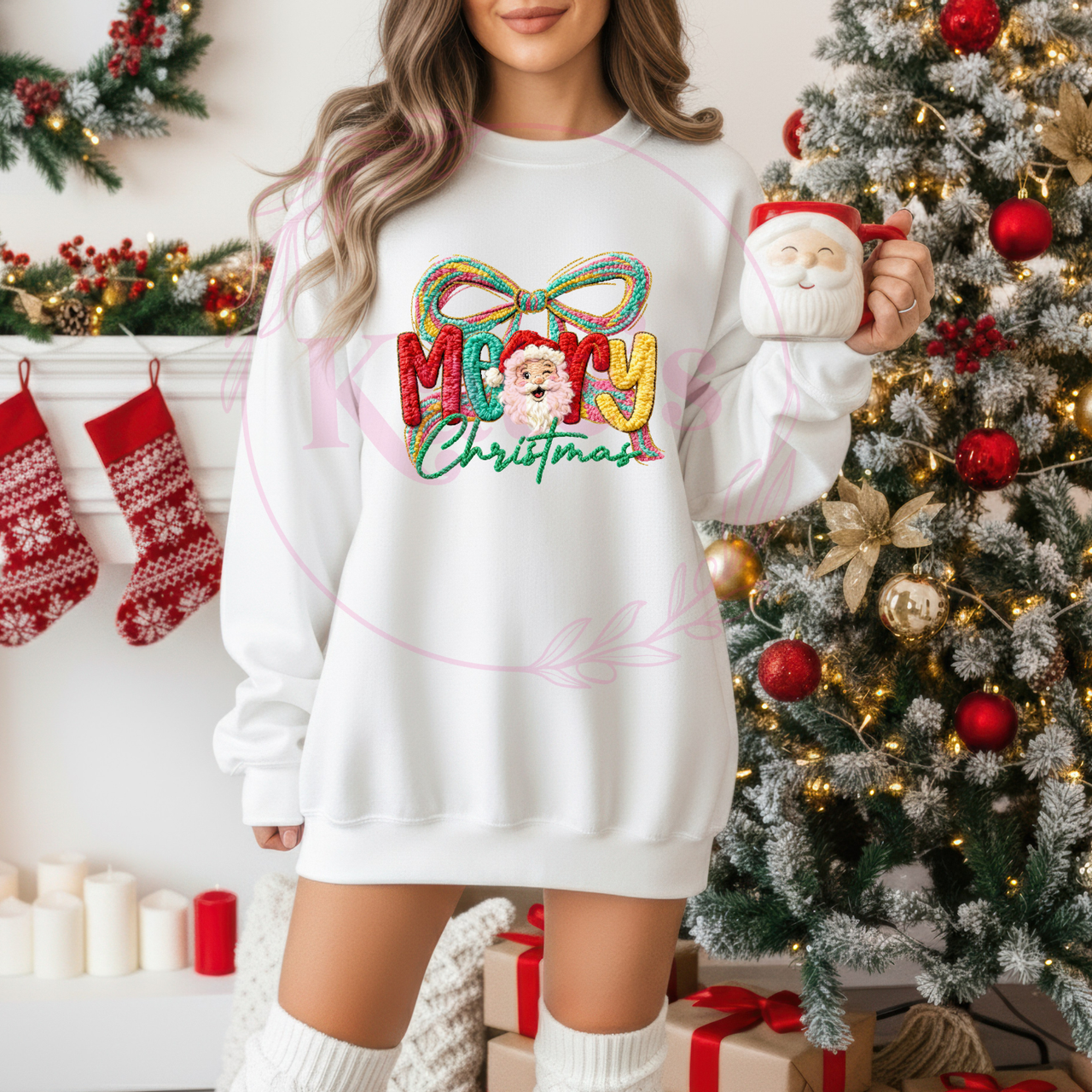 Faux Yarn Merry Christmas Shirt