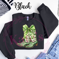 Shamrock Cowboy Boots Sweatshirt