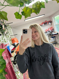 Cropped Embroidered Mascot Sweatshirt