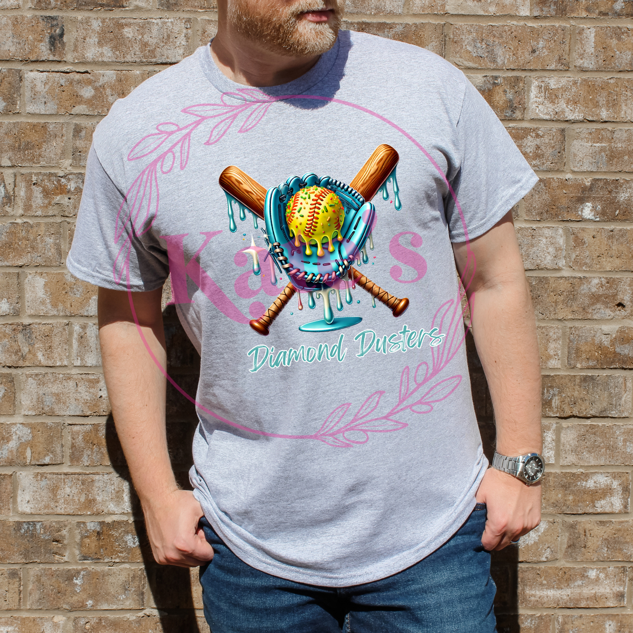Diamond Dusters Softball Bat and Glove Shirts