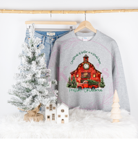 Red Barn Small Town Christmas Shirt