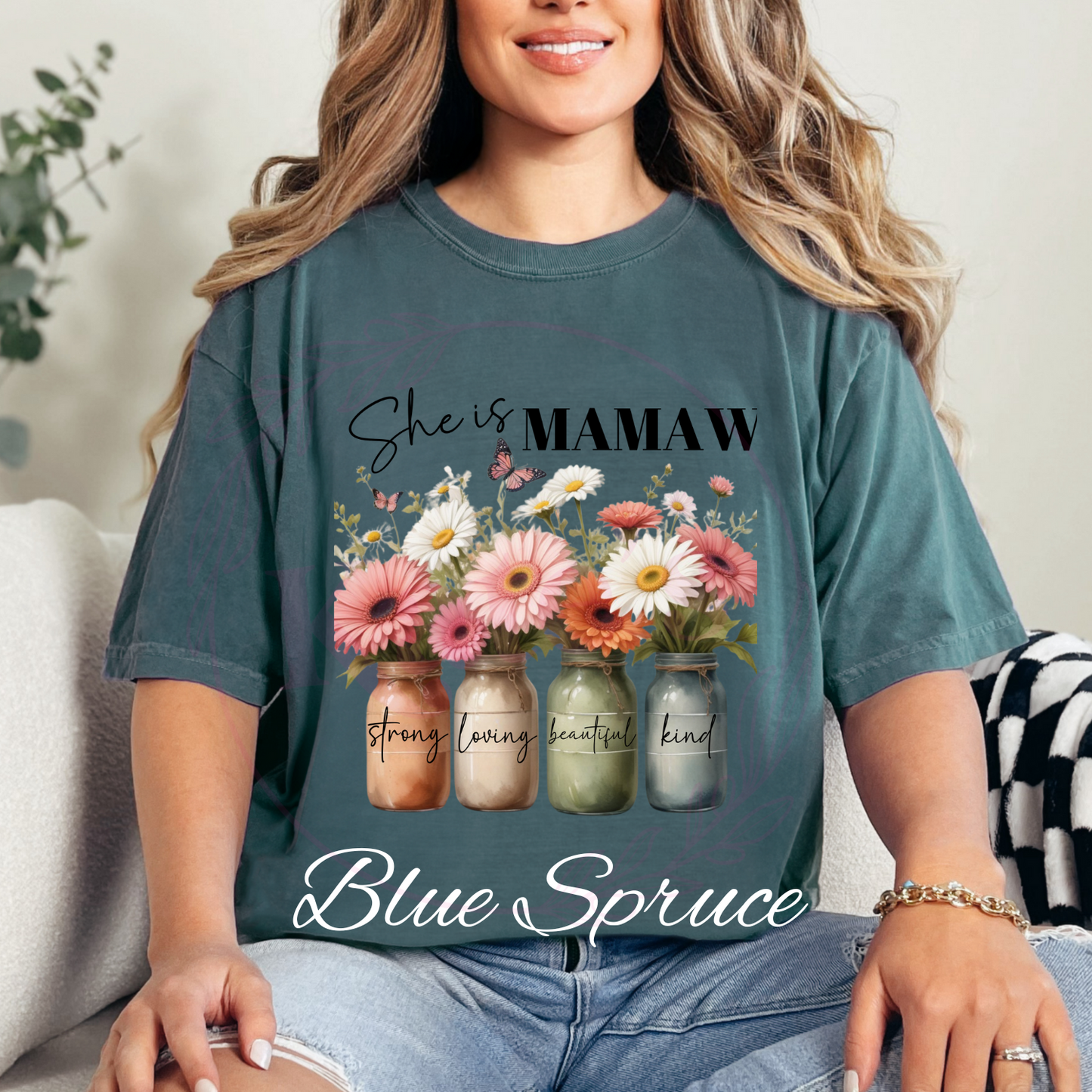 She Is Mamaw Comfort Colors T-Shirt