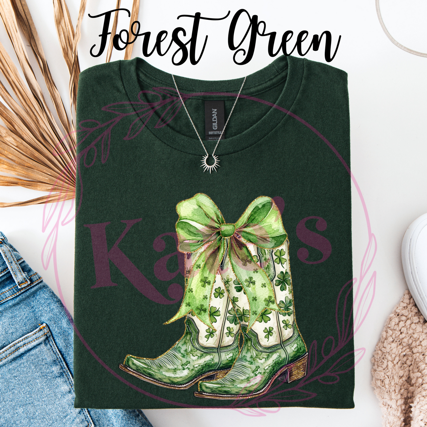 Shamrock Cowboy Boots T-Shirt