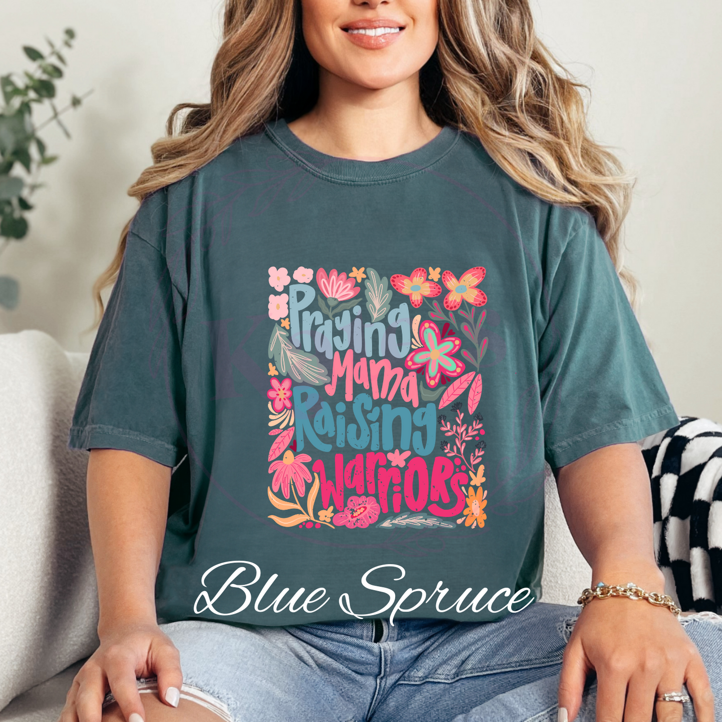 Praying Mama Raising Warriors Comfort Colors T-Shirt