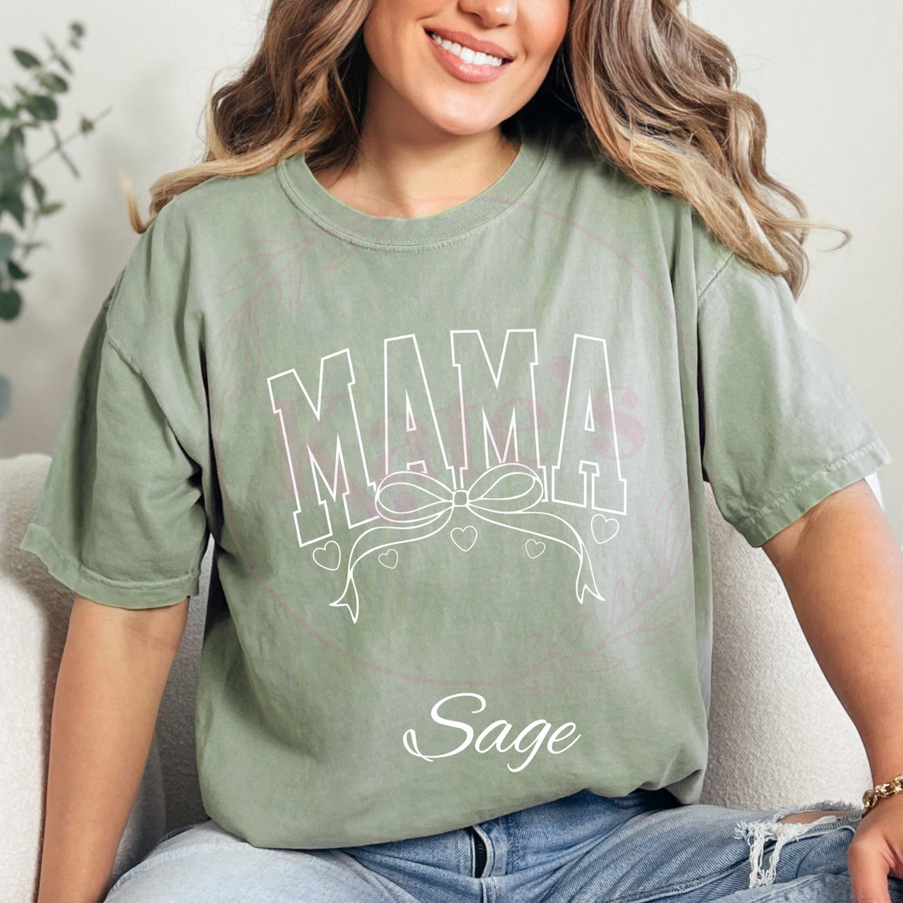 Mama Bow Comfort Colors T-Shirt