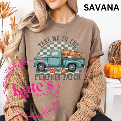 Take Me to The Pumpkin Patch Blue Truck Shirt